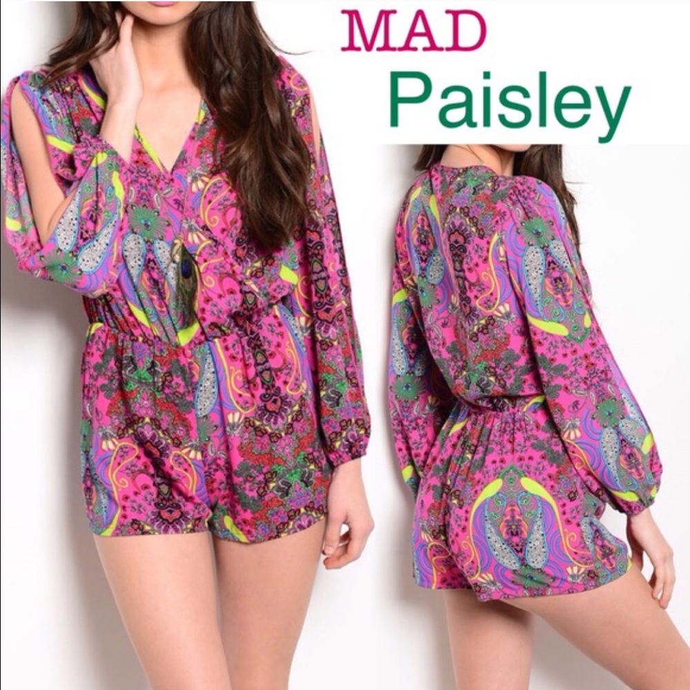 || PURPLE PAISLEY ROMPER